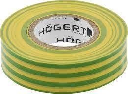 Ізоляційна стрічка жовто-зелена PVC тм HOEGERT HT1P286 фото
