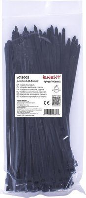 Кабельна стяжка e.ct.stand.60.3.black (100шт), чорна Е.NEXT s015002 s015002 фото