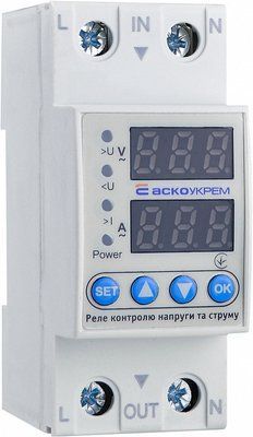 Реле контролю напруги та струму RKV 2P 40A АСКО-УКРЕМ A0010230001 A0010230001 фото